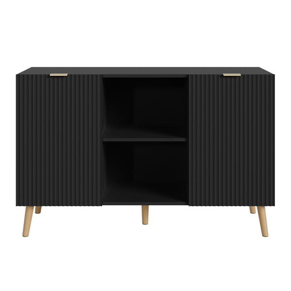 Credenza Nand Madia con Ante Scanalate 120x40x76 cm [en.casa] 