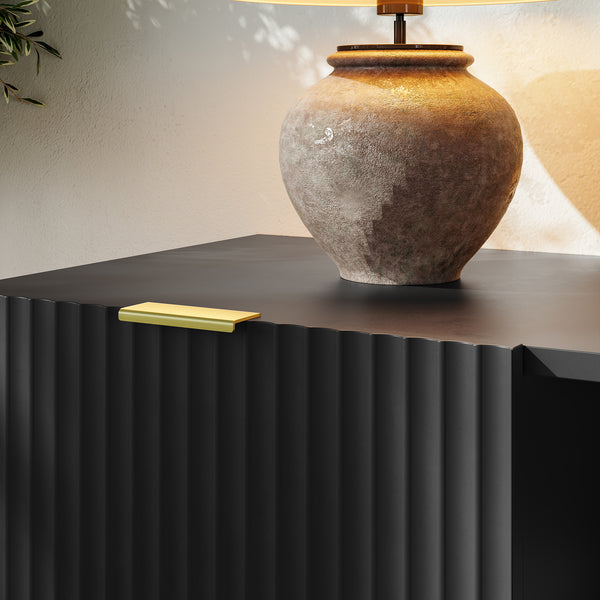 Credenza Nand Madia con Ante Scanalate 120x40x76 cm [en.casa] 