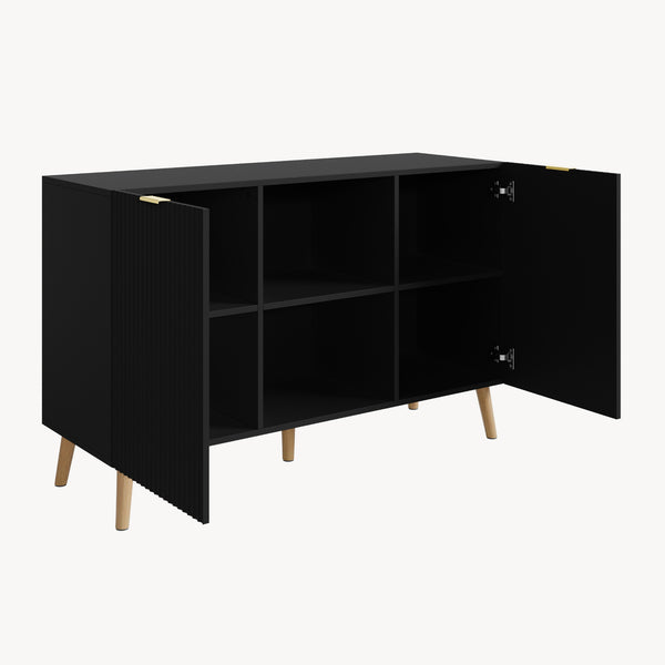 Credenza Nand Madia con Ante Scanalate 120x40x76 cm [en.casa] 