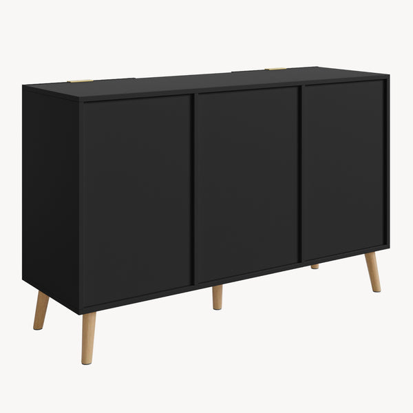 Credenza Nand Madia con Ante Scanalate 120x40x76 cm [en.casa] 