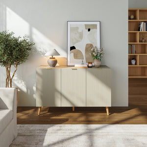 Credenza Nand Madia con Ante Scanalate 120x40x76 cm [en.casa] 
