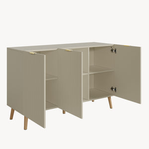Credenza Nand Madia con Ante Scanalate 120x40x76 cm [en.casa] 