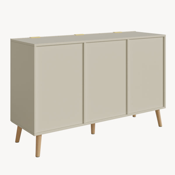 Credenza Nand Madia con Ante Scanalate 120x40x76 cm [en.casa] 