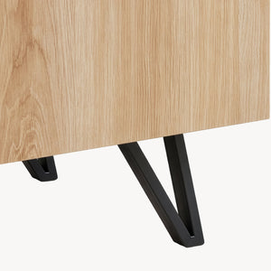 Credenza Noppen con Cassetti e Ante Mobile Contenitore - Effetto Rovere - Varie Misure [en.casa]