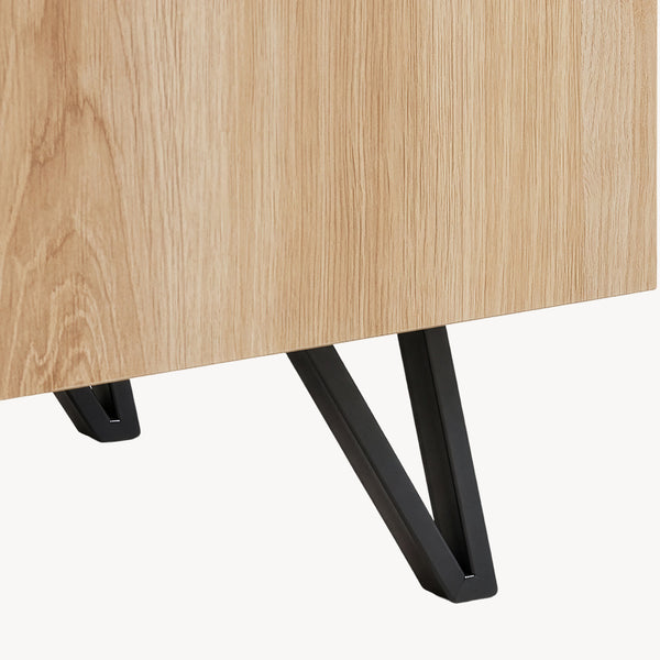 Credenza Noppen con Cassetti e Ante Mobile Contenitore - Effetto Rovere - Varie Misure [en.casa]