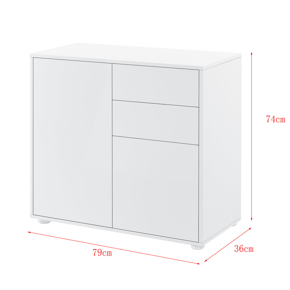 Credenza Paarl 74x79x36 cm in diversi colori [en.casa] - premiumXL