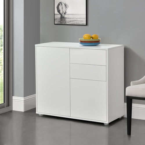 Comò Paarl con 2 Ante e 2 Cassetti 74x79x36 cm [en.casa] 