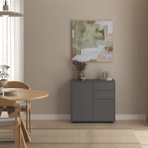 Comò Paarl con 2 Ante e 2 Cassetti 74x79x36 cm [en.casa] 