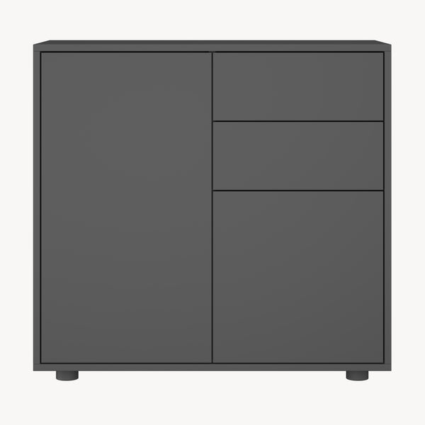 Comò Paarl con 2 Ante e 2 Cassetti 74x79x36 cm [en.casa] 