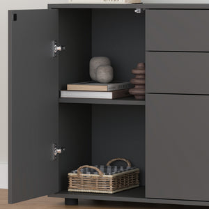 Comò Paarl con 2 Ante e 2 Cassetti 74x79x36 cm [en.casa] 