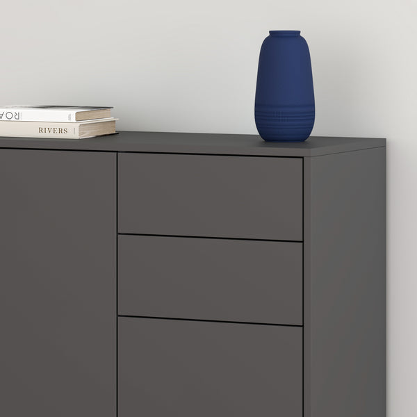 Comò Paarl con 2 Ante e 2 Cassetti 74x79x36 cm [en.casa] 