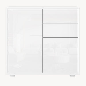 Comò Paarl con 2 Ante e 2 Cassetti 74x79x36 cm [en.casa] 