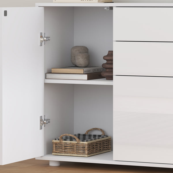 Comò Paarl con 2 Ante e 2 Cassetti 74x79x36 cm [en.casa] 