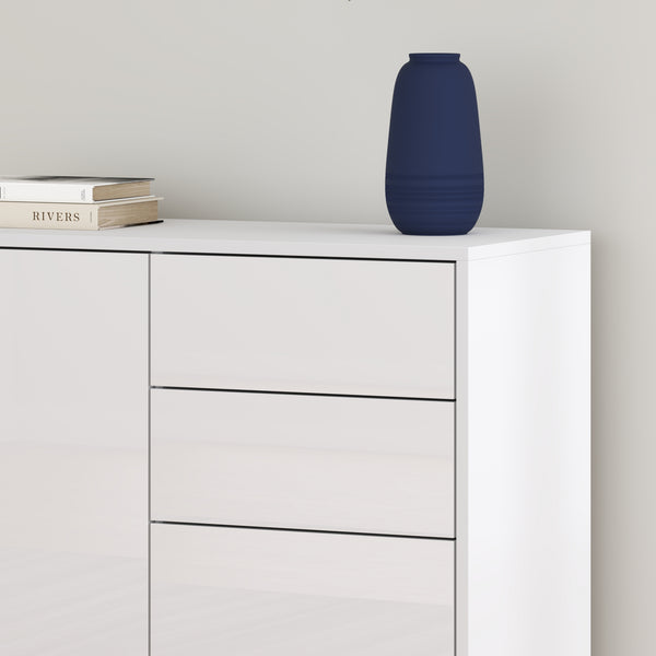 Comò Paarl con 2 Ante e 2 Cassetti 74x79x36 cm [en.casa] 