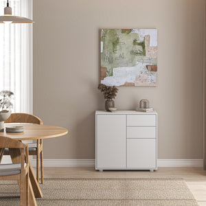 Comò Paarl con 2 Ante e 2 Cassetti 74x79x36 cm [en.casa] 