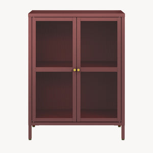 Credenza Säkylä Comò con Ante in Vetro Scanalato [en.casa]