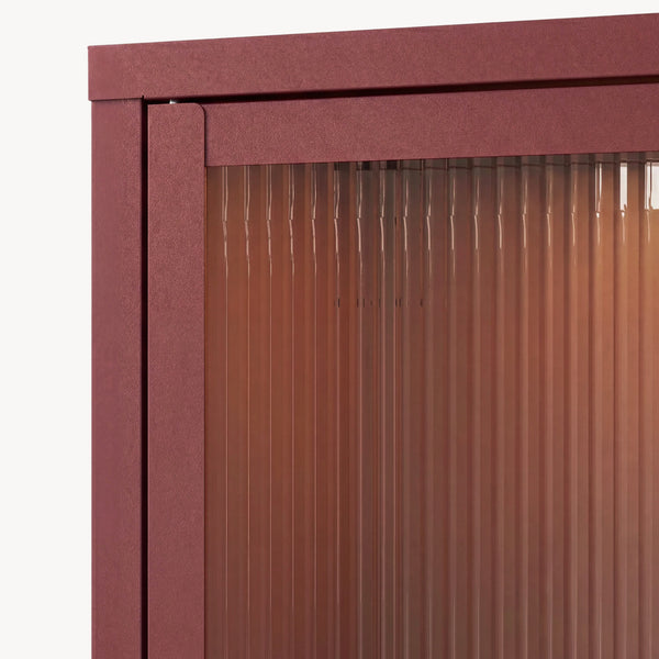 Credenza Säkylä Comò con Ante in Vetro Scanalato [en.casa]