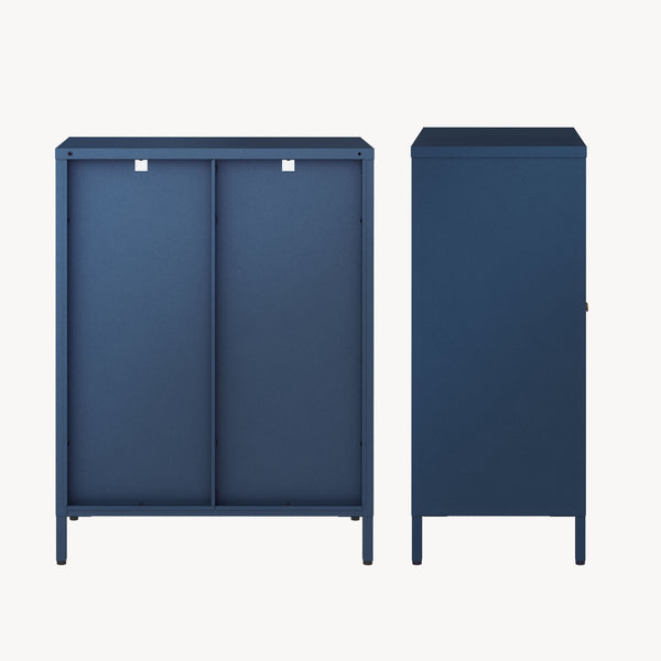 Credenza Säkylä Comò con Ante in Vetro Scanalato [en.casa]
