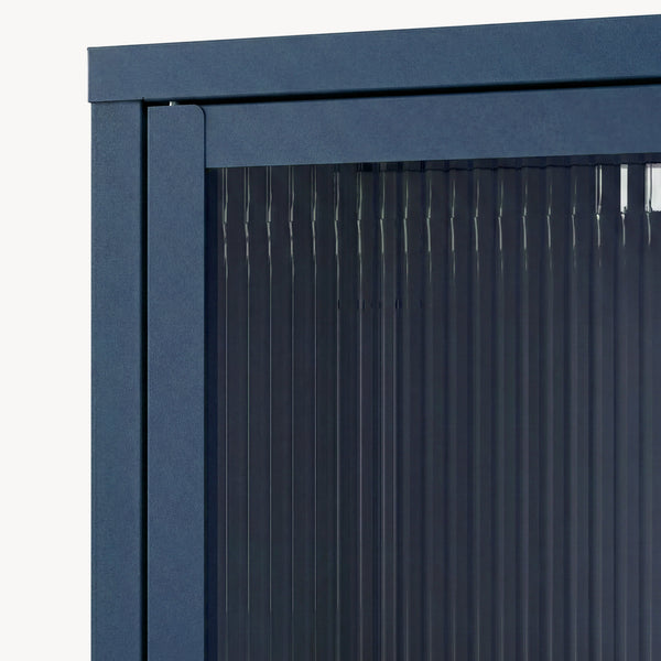 Credenza Säkylä Comò con Ante in Vetro Scanalato [en.casa]