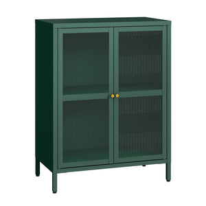 Credenza Säkylä Comò con Ante in Vetro Scanalato [en.casa]