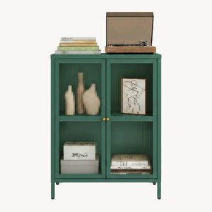 Credenza Säkylä Comò con Ante in Vetro Scanalato [en.casa]