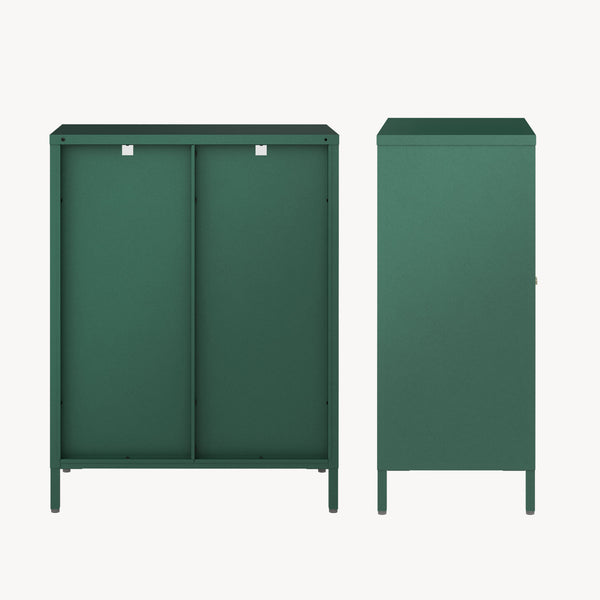 Credenza Säkylä Comò con Ante in Vetro Scanalato [en.casa]