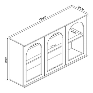 Credenza Trorhun Mobile Contenitore con Ripiano - Vari Misure e Colori [en.casa]