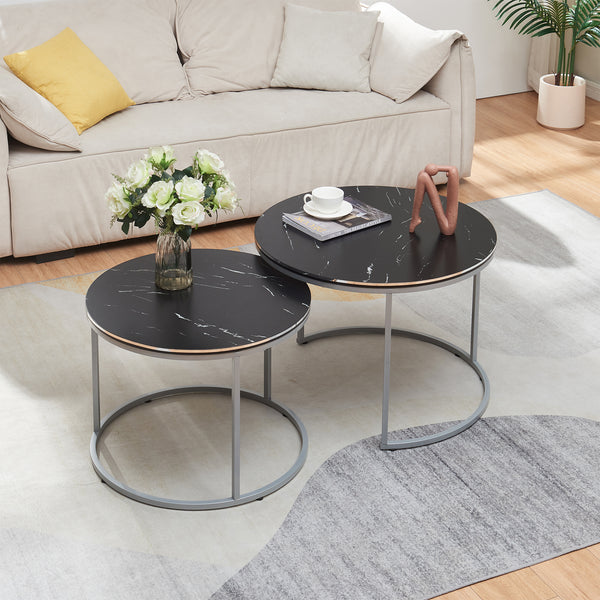 Set di tavolini da caffè Skagen in set da 2 in diversi colori [en.casa]