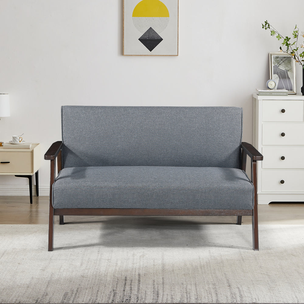 2 - Sitzer Polstersofa Kinda 121x69x75 cm Grau [en.casa] - premiumXL