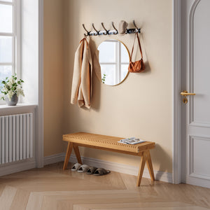 Panca Lasdarvoo 120x35x45 cm Bambù Naturale [en.casa]