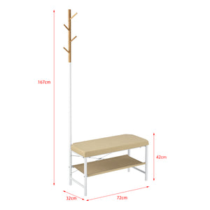 Panca con ripiano porta scarpe Rjukan Beige pro.tec