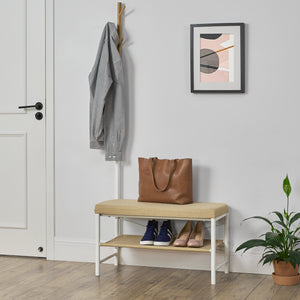 Panca con ripiano porta scarpe Rjukan Beige pro.tec