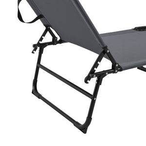 Set di 2 Lettini Prendisole Lomeda con Tettuccio Parasole e Schienale Reclinabile casa.pro