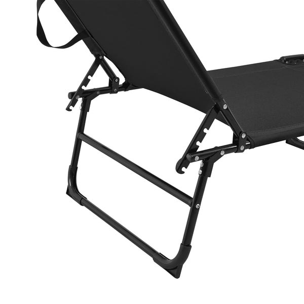 Set di 2 Lettini Prendisole Lomeda con Tettuccio Parasole e Schienale Reclinabile casa.pro
