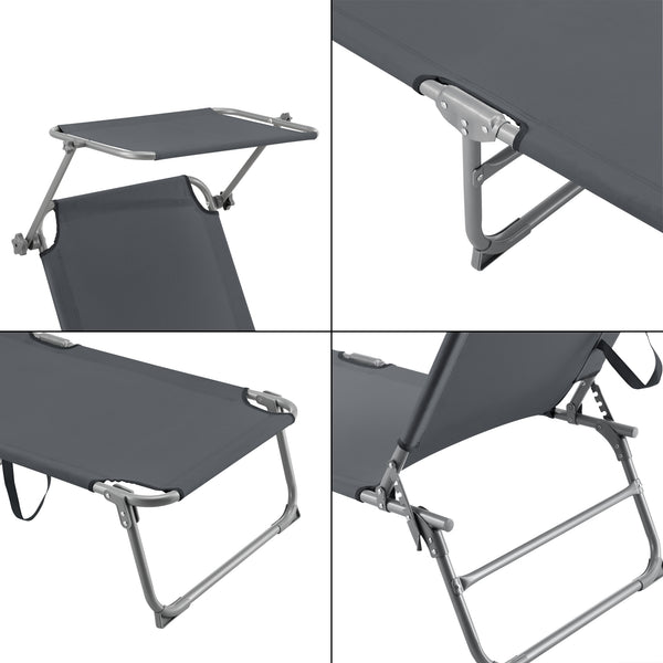 Lettino prendisole Getaria 189x57x28 cm [en.casa]