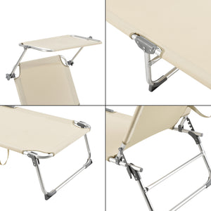 Lettino Prendisole Pieghevole Legorreta con Tettuccio Parasole e Schienale Reclinabile [en.casa]