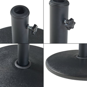 Base per ombrellone Bionaz cemento nero [casa.pro]