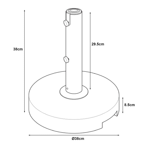 Base per ombrellone Bomba Granito [casa.pro]