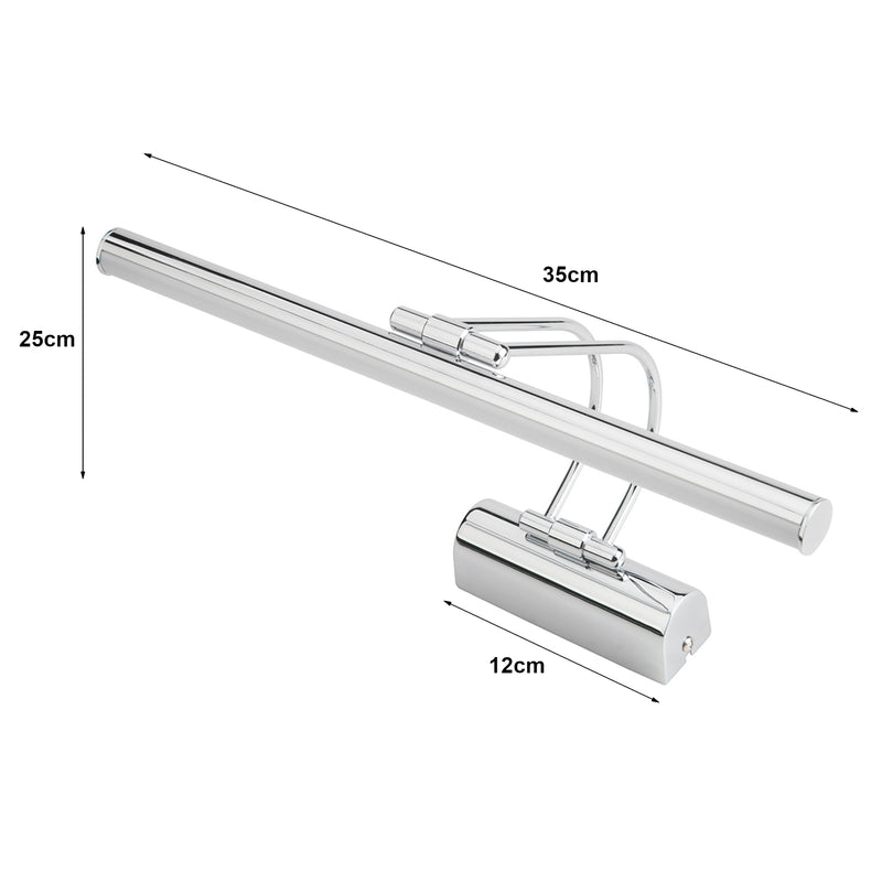 Schizzo in scala Lampada da Parete 'Hartlepool' per Quadri Applique a LED - Vari Colori [lux.pro]