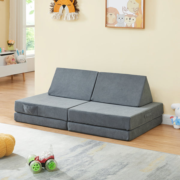 Divano Componibile per Bambini Norhulta Set Modulare Imbottito [en.casa] 