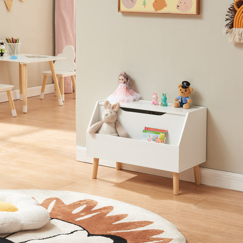 Spielzeugkiste Aavanrar 60x30x43 cm Weiß [en.casa] - premiumXL