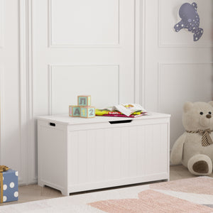 Baule dei giocattoli Podek 80x40x44,5 cm bianco [en.casa] - premiumXL