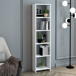 Libreria a 5 Ripiani 'Svinninge' Scaffale da Terra - Varie Misure - Mobile Espositore - Bianco [en.casa] 