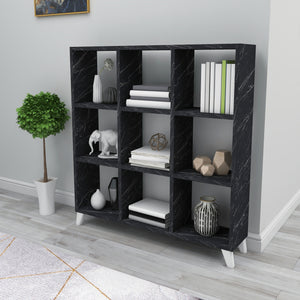 Libreria 'Svedala' Scaffale da Terra con 9 Scomparti Aperti a Forma di Cubo Mobile Espositore - Vari Colori [en.casa] 