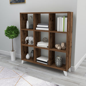 Libreria 'Svedala' Scaffale da Terra con 9 Scomparti Aperti a Forma di Cubo Mobile Espositore - Vari Colori [en.casa] 