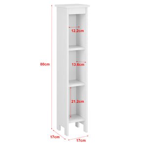 Scaffale da Terra Bräcke a 3 Scomparti Aperti 80 x 17 x 17 cm - [en.casa]