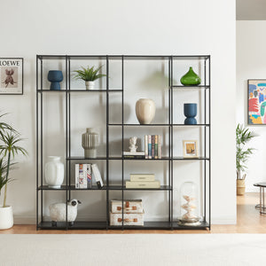 Scaffale da terra Rælingen Nero [en.casa]