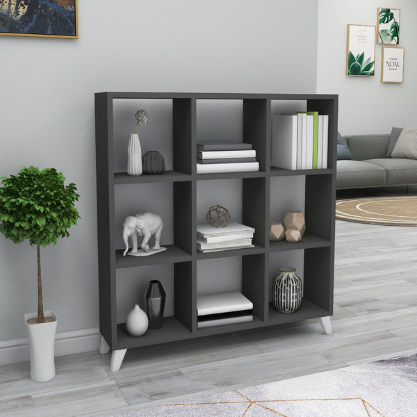Libreria 'Svedala' Scaffale da Terra con 9 Scomparti Aperti a Forma di Cubo Mobile Espositore - Vari Colori [en.casa] 
