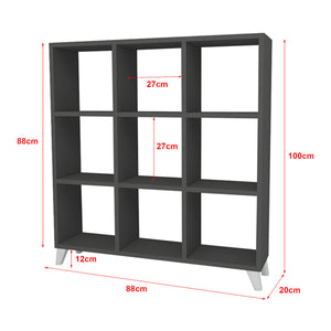 Libreria 'Svedala' Scaffale da Terra con 9 Scomparti Aperti a Forma di Cubo Mobile Espositore - Vari Colori [en.casa] 