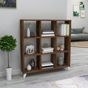 Libreria 'Svedala' Scaffale da Terra con 9 Scomparti Aperti a Forma di Cubo Mobile Espositore - Vari Colori [en.casa] 